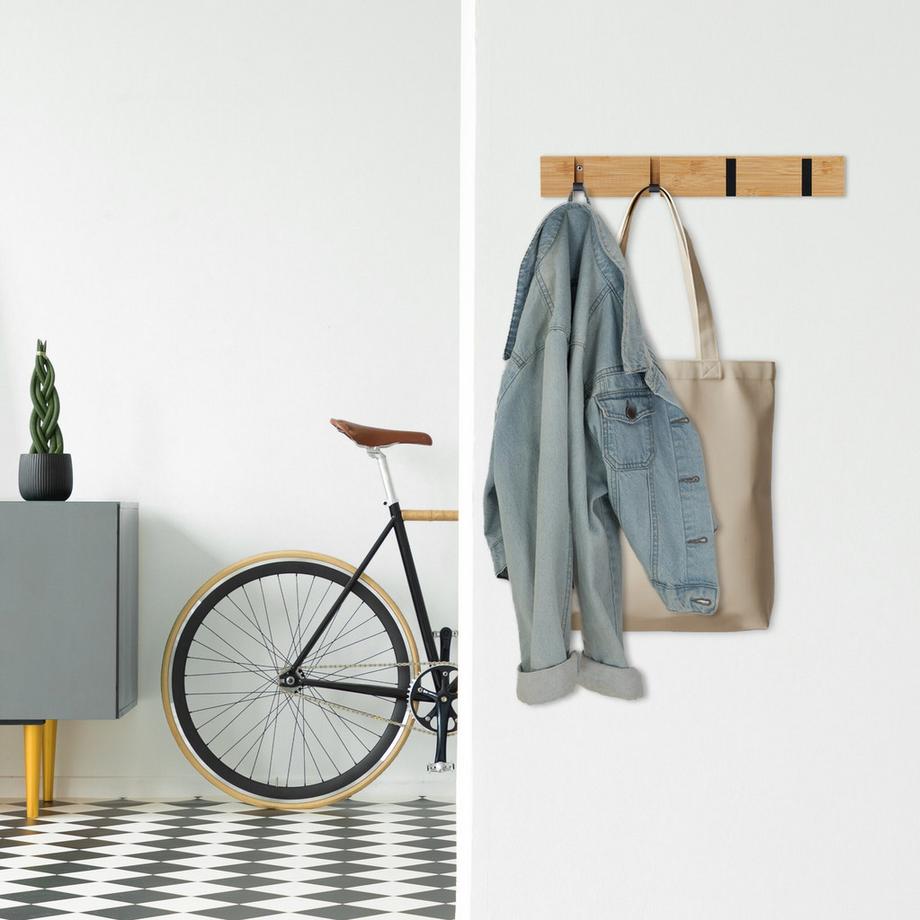 Northix Wandgarderobe mit Klapphaken  