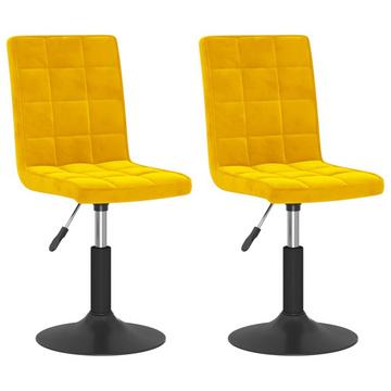 Chaise de salle à manger pivotante velours