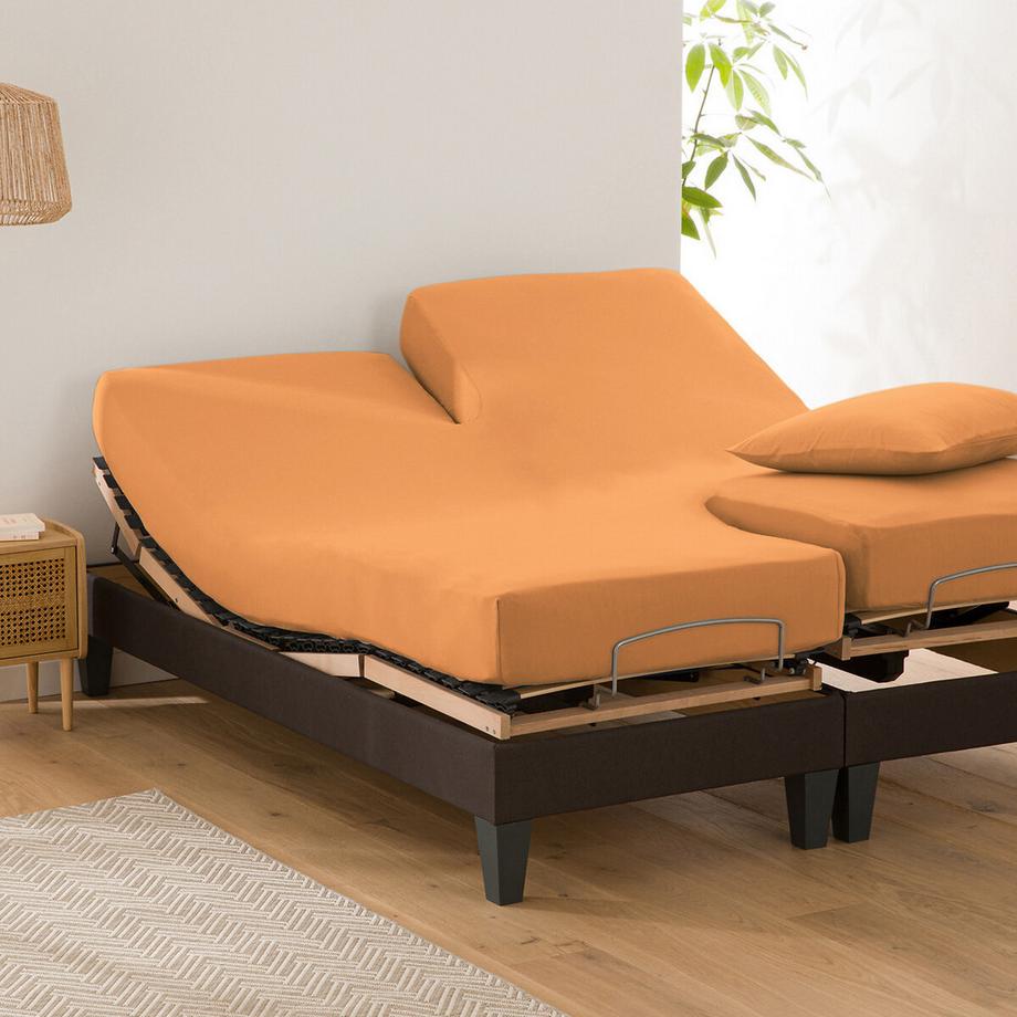 Drap housse uni en coton