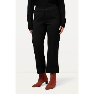 Ulla Popken  Pantalon cargo Mandy, jambes larges et taille confortable 