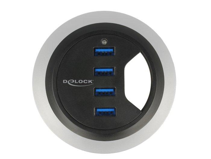 DeLock  4 Port USB 3.2 Gen 1-Hub (USB 3.0) Schwarz 