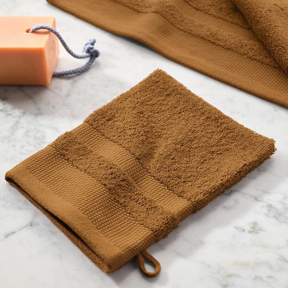 La Redoute Intérieurs 4er-Pack Waschhandschuhe KHEOPS aus gekämmter Baumwolle 600g/m2  