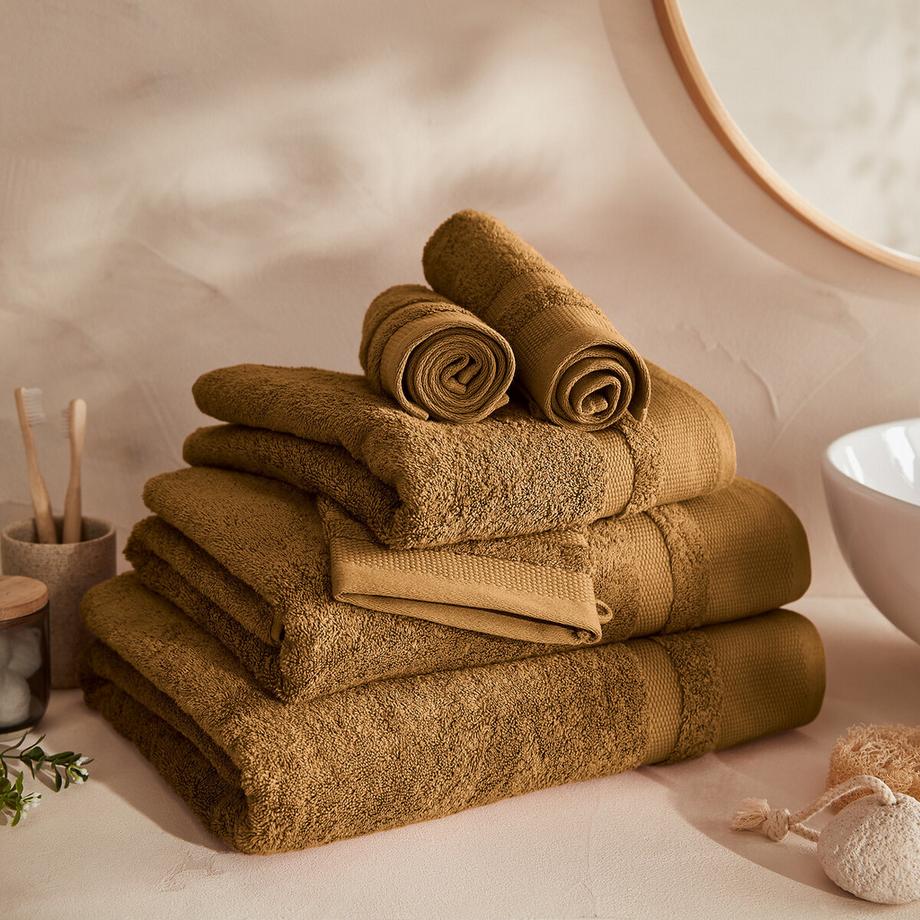 La Redoute Intérieurs 4er-Pack Waschhandschuhe KHEOPS aus gekämmter Baumwolle 600g/m2  