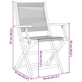 VidaXL Chaise de jardin bois d'acacia  