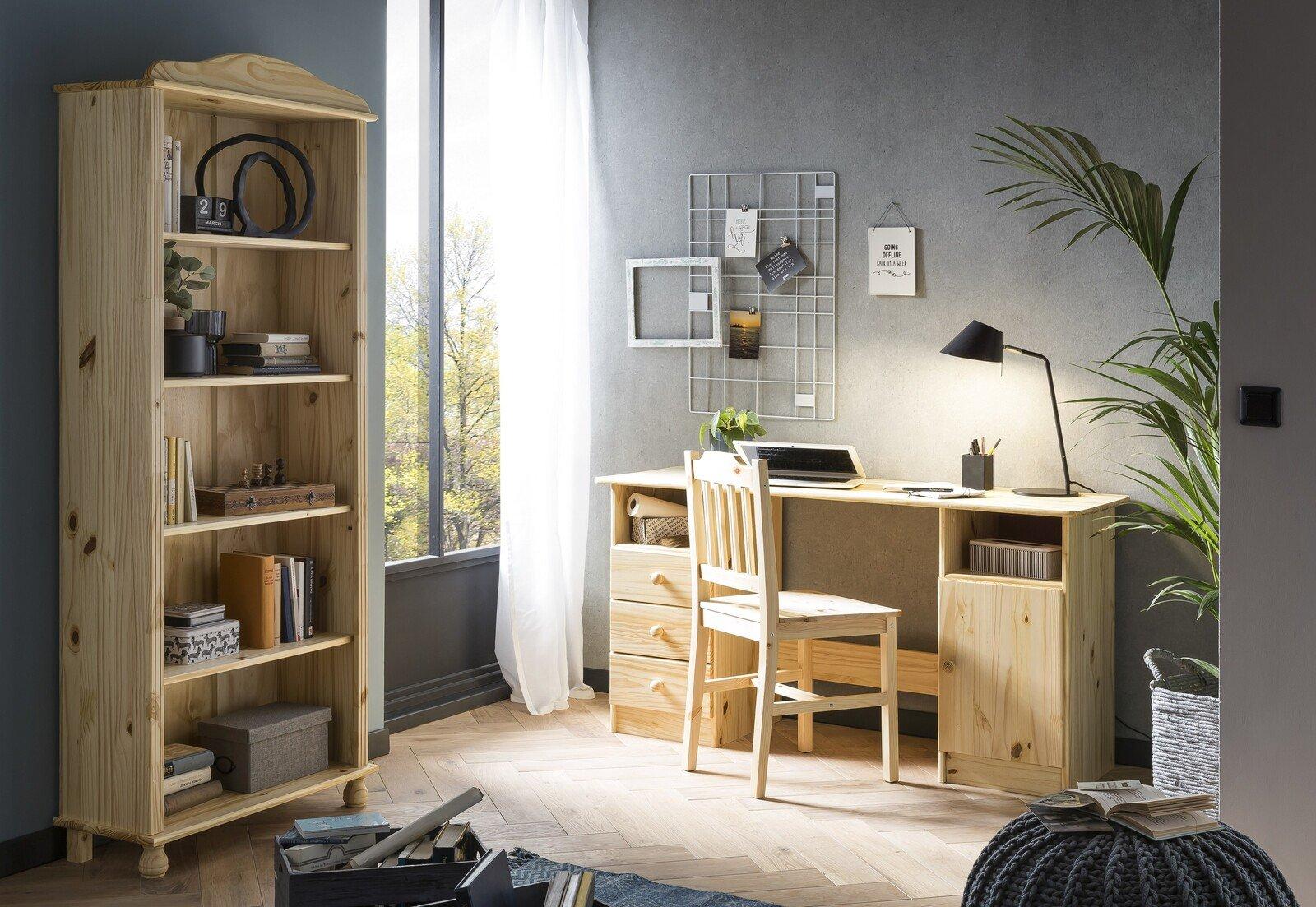 mutoni Bureau en pin massif naturel 144x54  