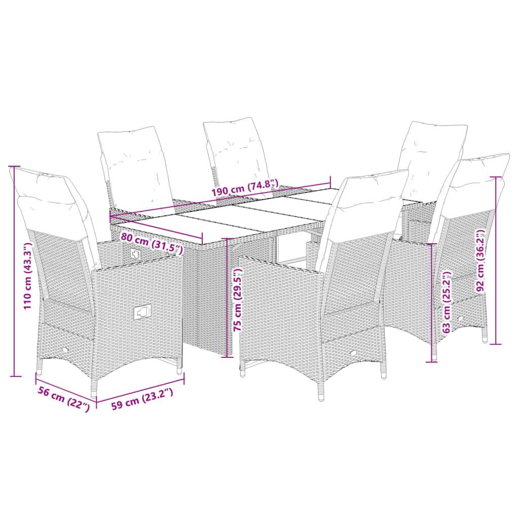 VidaXL Bistro set poly-rattan  