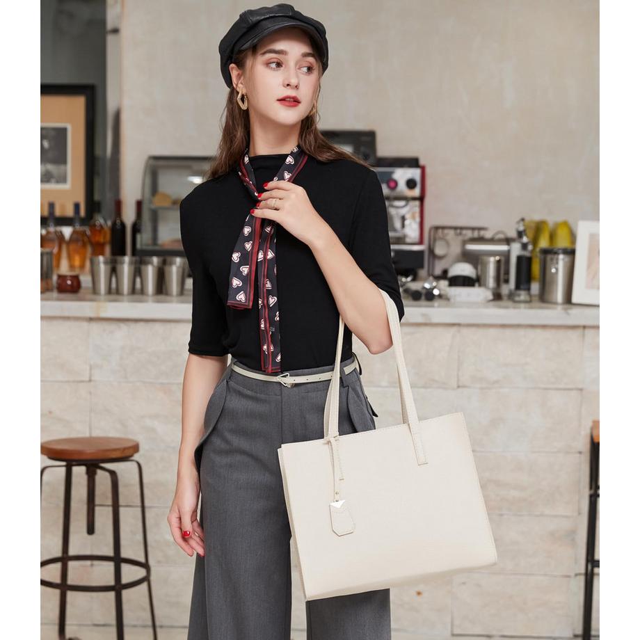 Only-bags.store Grosse Shopper Tasche mit Reissverschluss für Arbeit und Freizeit  