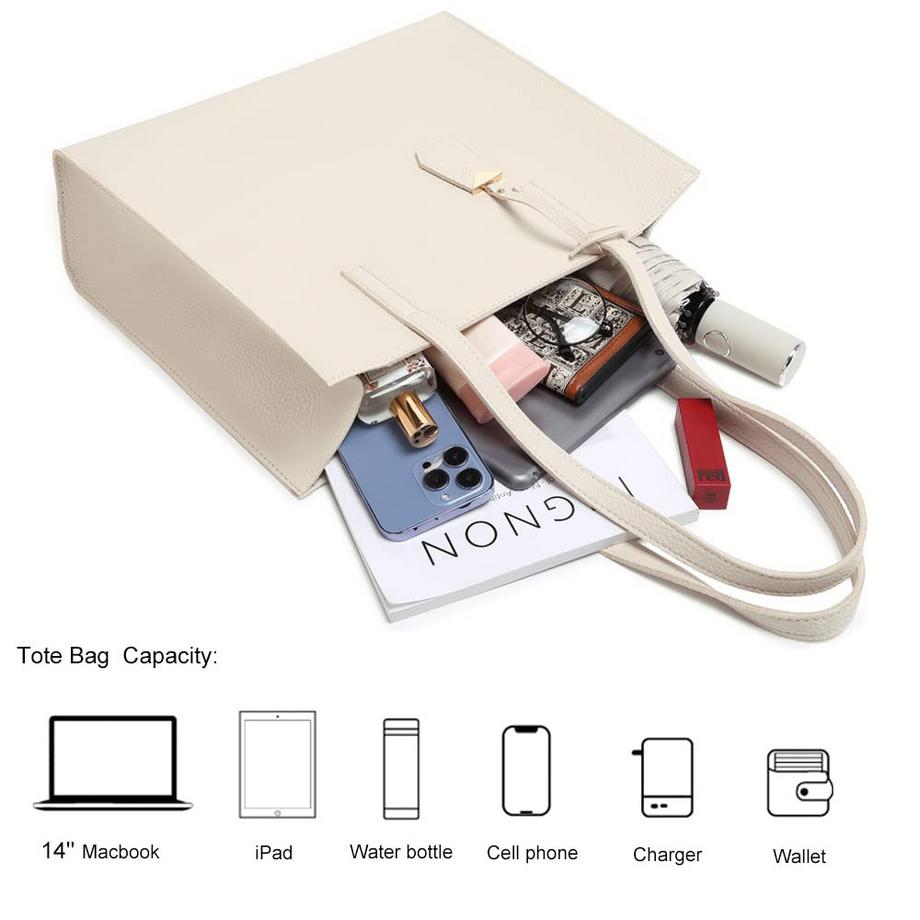 Only-bags.store Grosse Shopper Tasche mit Reissverschluss für Arbeit und Freizeit  