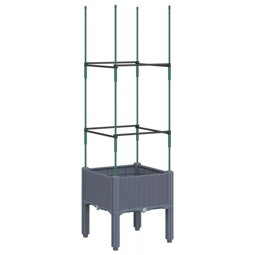 VidaXL - Jardinière polypropylène, One Size, Gris