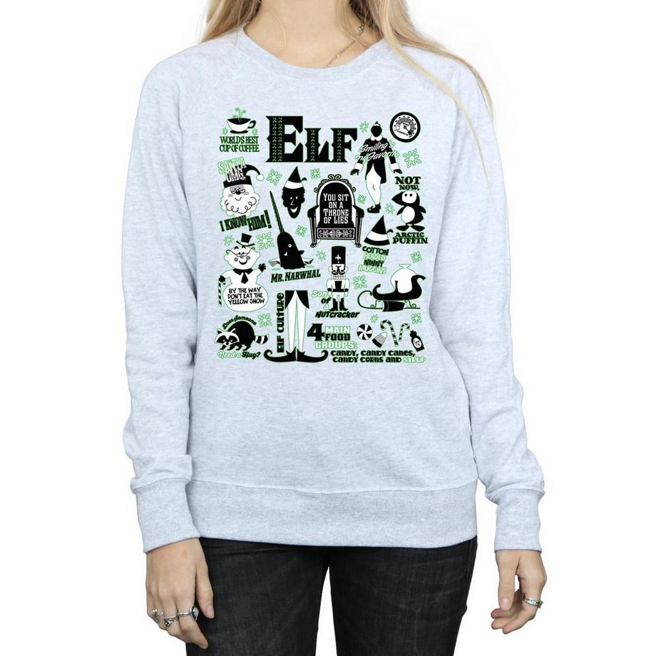 Elf Christmas Quote Slim Fit Sweatshirt  