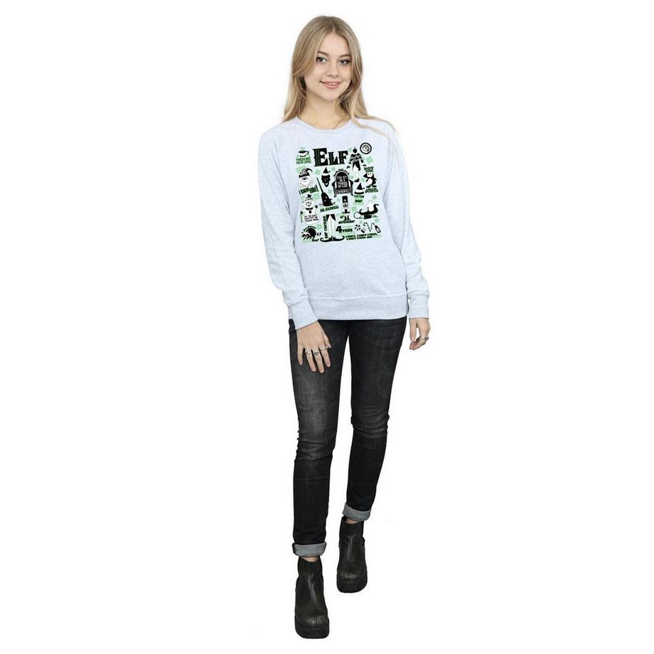 Elf Christmas Quote Slim Fit Sweatshirt  
