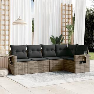 VidaXL set divano da giardino Polirattan  