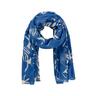 HALLHUBER Foulard léger en fibres recyclées à imprimé floral  Bleu Azur