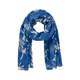 HALLHUBER Foulard léger en fibres recyclées à imprimé floral  Bleu Azur