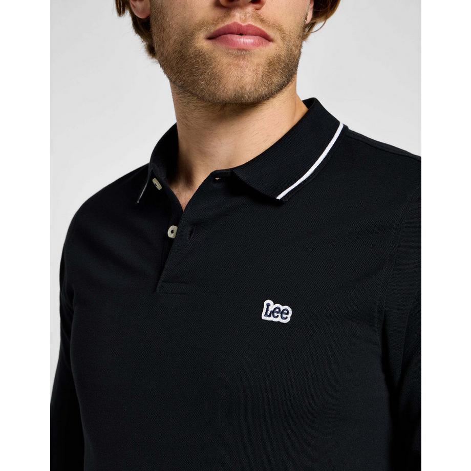 Lee Pique Langarm Poloshirt  