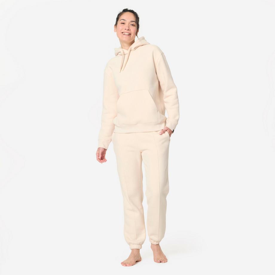 DOMYOS  Pantalon Chaud de Fitness en Polaire pour Femme - Beige 