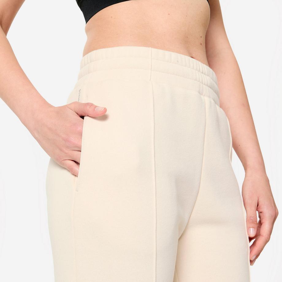 DOMYOS  Pantalon Chaud de Fitness en Polaire pour Femme - Beige 