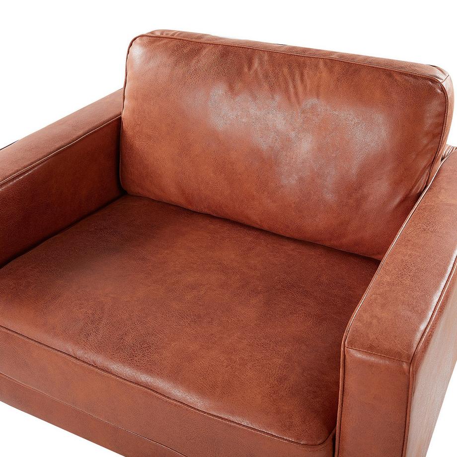 Beliani Fauteuil en Cuir PU Rétro SAVALEN  