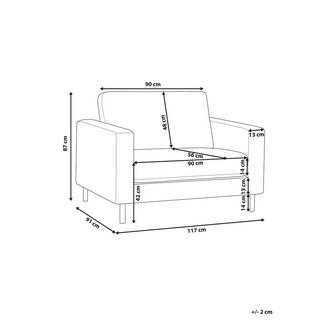 Beliani Fauteuil en Cuir PU Rétro SAVALEN  