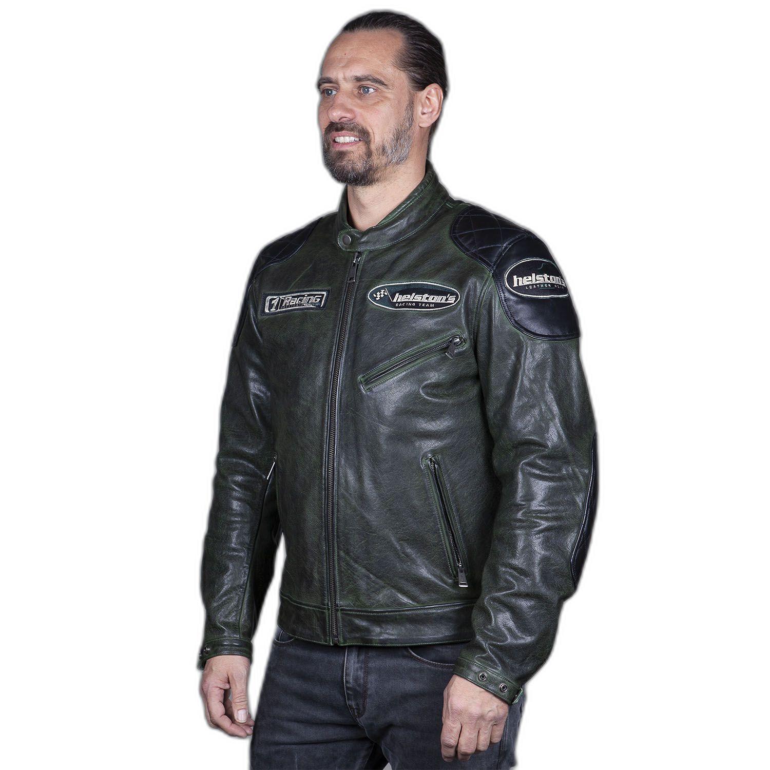 Helstons Trevor Rag Motorrad Lederjacke  