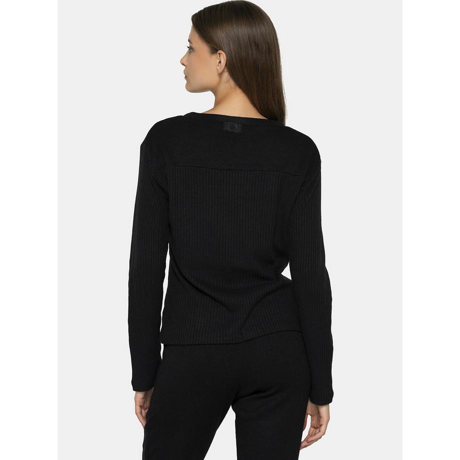 Luna Connected Geripptes Langarm-Sweatshirt  