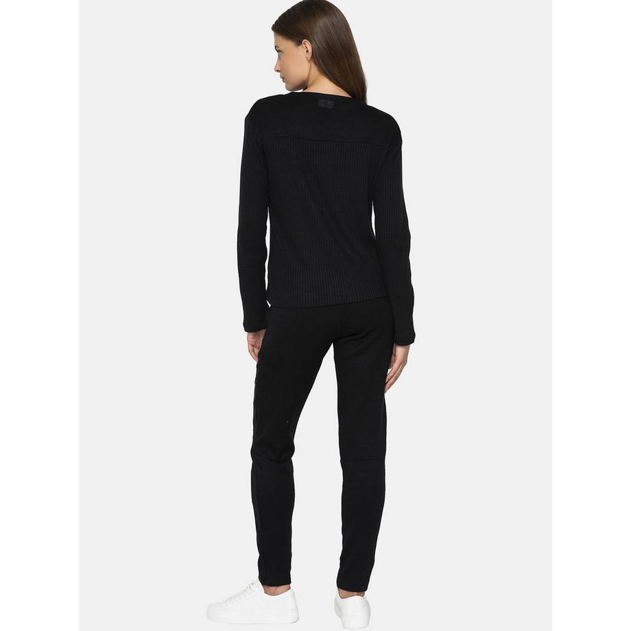 Luna Connected Geripptes Langarm-Sweatshirt  