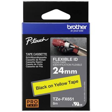 Nastro flessibile  TZe-FX TZe-FX651 Colore Nastro: Giallo Colore carattere:Nero 24 mm 8 m