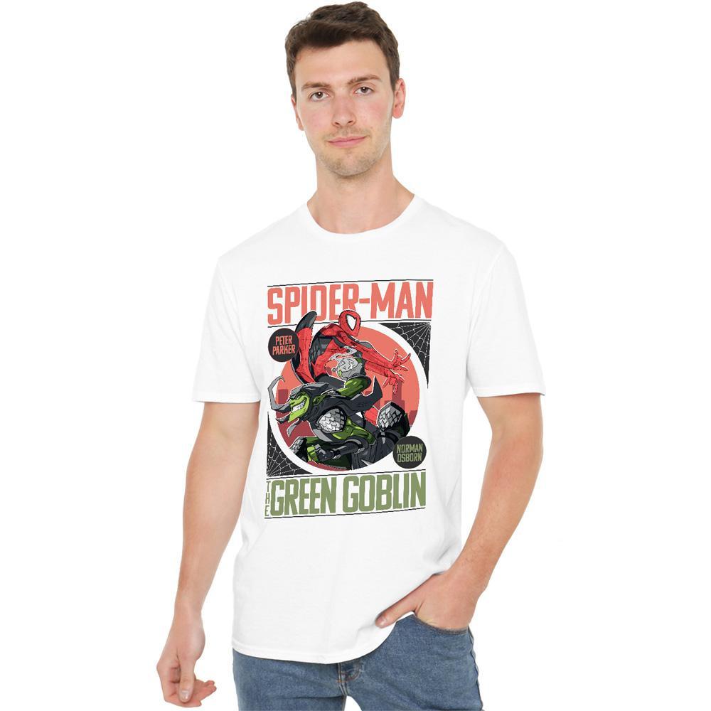 Spider-Man Vs Green Goblin T-Shirt Stampata  