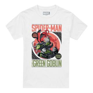Spider-Man Vs Green Goblin T-Shirt Stampata  