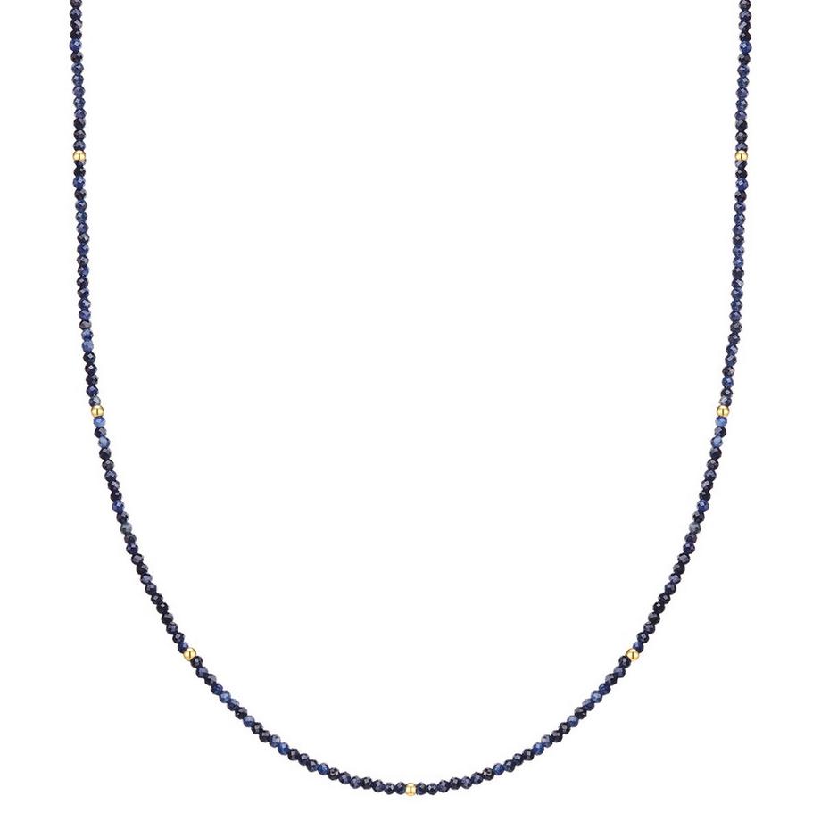 Halskette Edelstahl Saphir