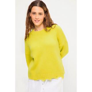 Studio Untold  Maglione di maglia fluo dal taglio oversize con orli sdruciti e maniche lunghe 