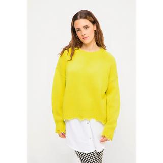 Studio Untold  Maglione di maglia fluo dal taglio oversize con orli sdruciti e maniche lunghe 