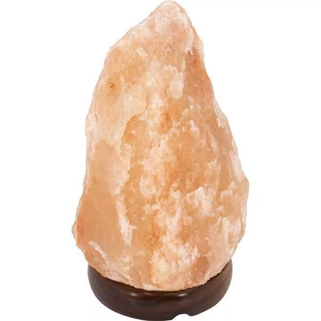 mutoni – Tischleuchte Stone Salzkristall naturfarben 1xE14, One Size, Braun