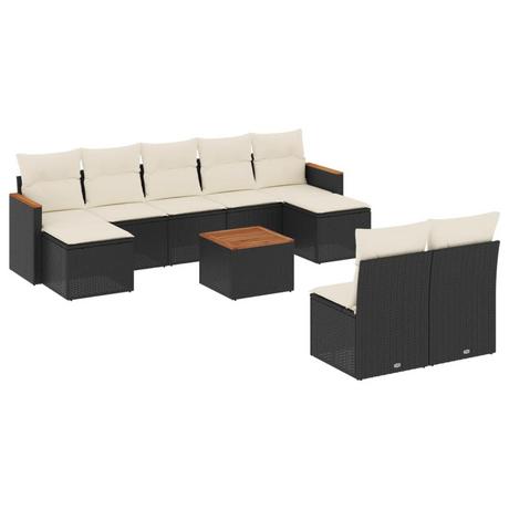 VidaXL set divano da giardino Polirattan  