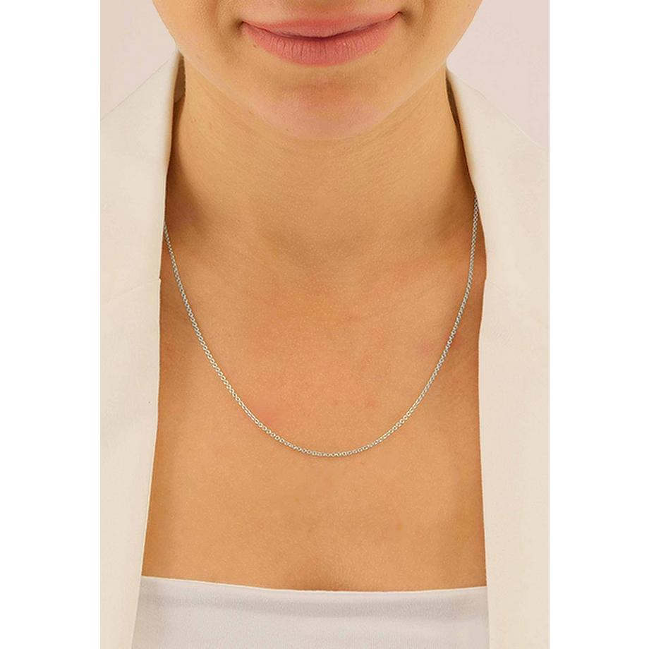 MUAU Schmuck  Collier Rundanker Weissgold 750, 1.5mm, 45cm 