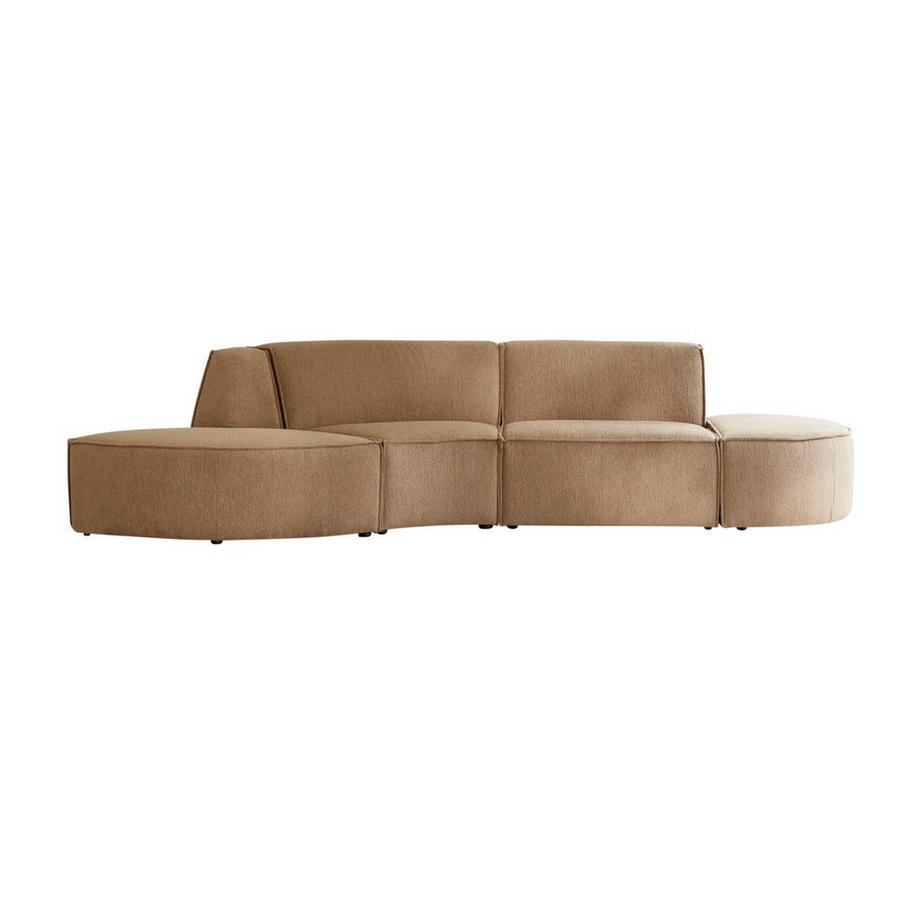 Modulares 4-Sitzer-Sofa aus camelfarbenem Stoff Dario