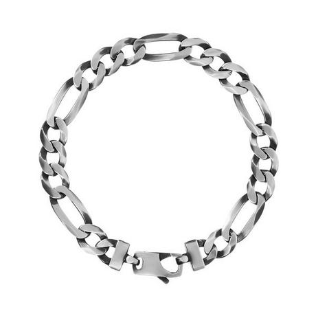 ALBERT M.  Bracelet en argent de la chaîne Figaro 