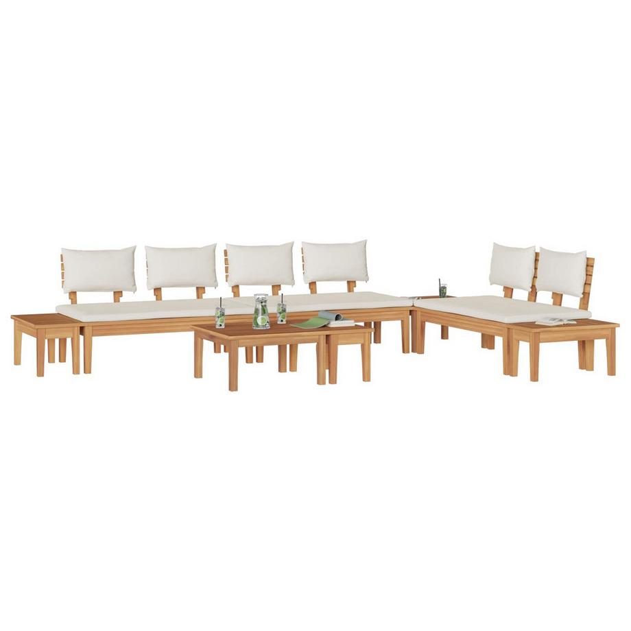 VidaXL Divano da giardino Legno massello di teak  