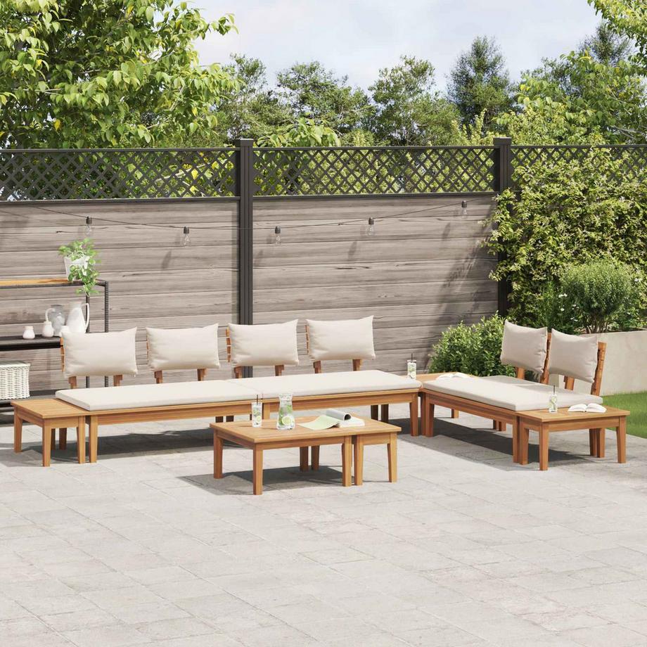 VidaXL Divano da giardino Legno massello di teak  