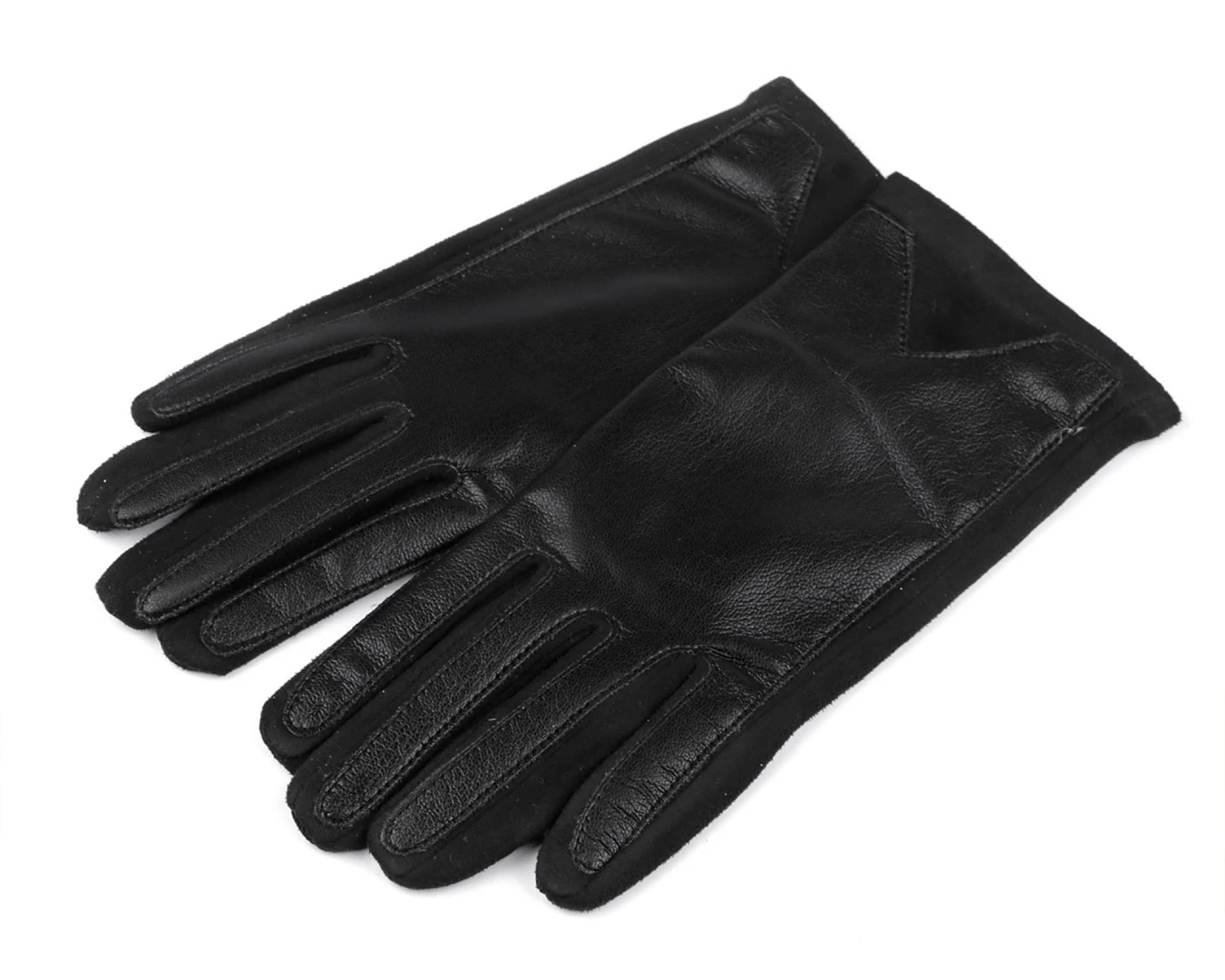 Diademita  Handschuhe  und  mit Öko-Leder verziert mit Touch, unisex mit Touchfunktion am Zeigefinger 