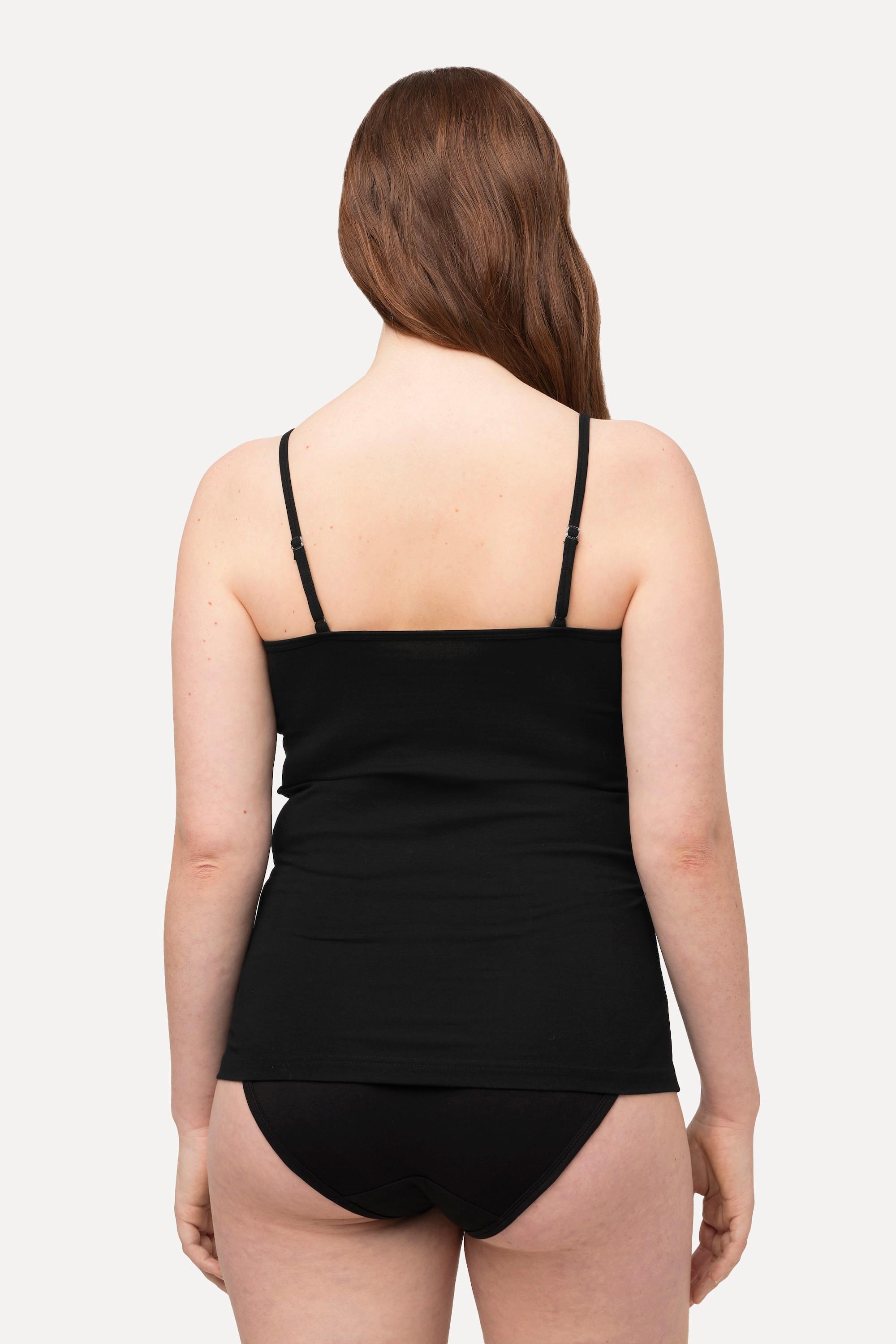 Ulla Popken Canottiera Spalline Sottili Slim Fit Cotone Biologico  