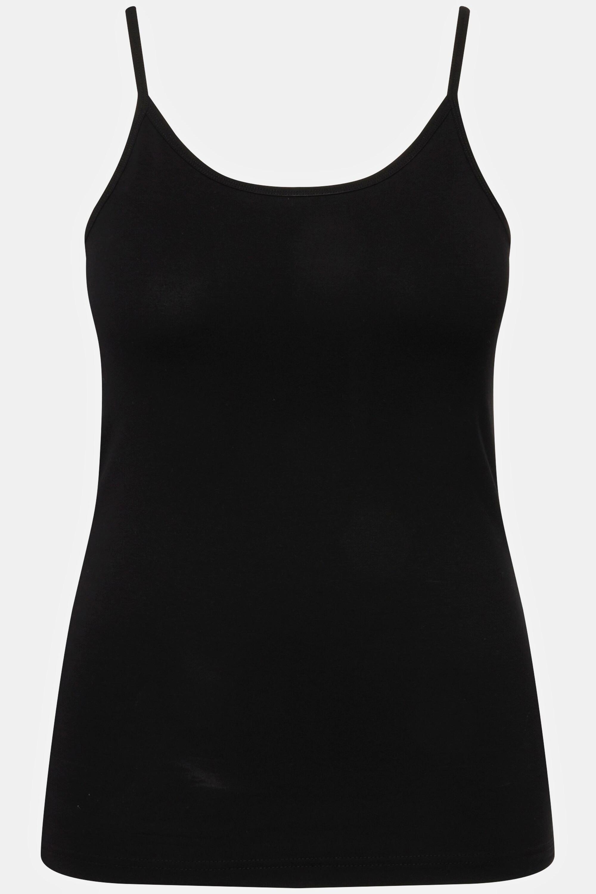 Ulla Popken Canottiera Spalline Sottili Slim Fit Cotone Biologico  