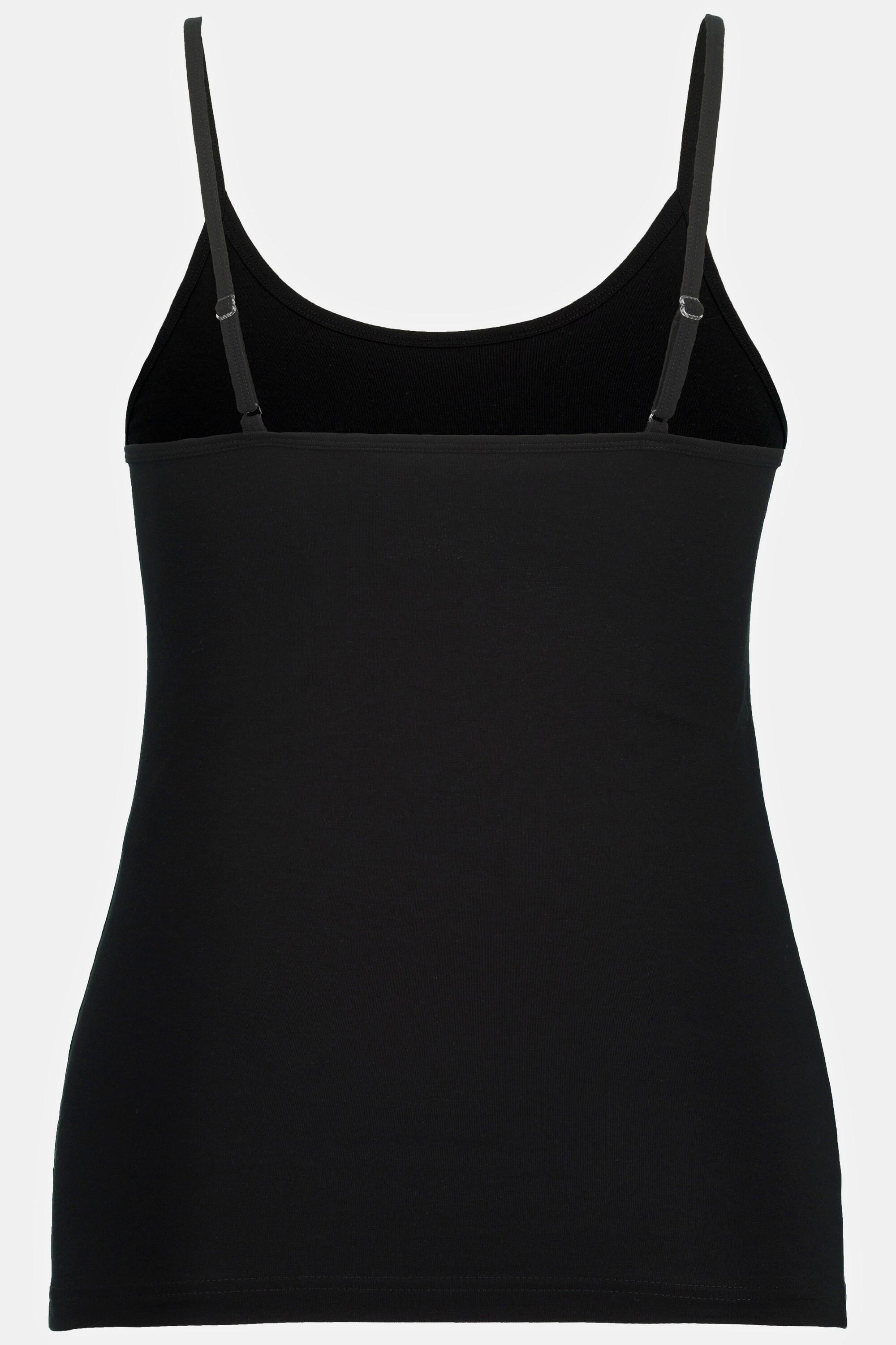 Ulla Popken Canottiera Spalline Sottili Slim Fit Cotone Biologico  