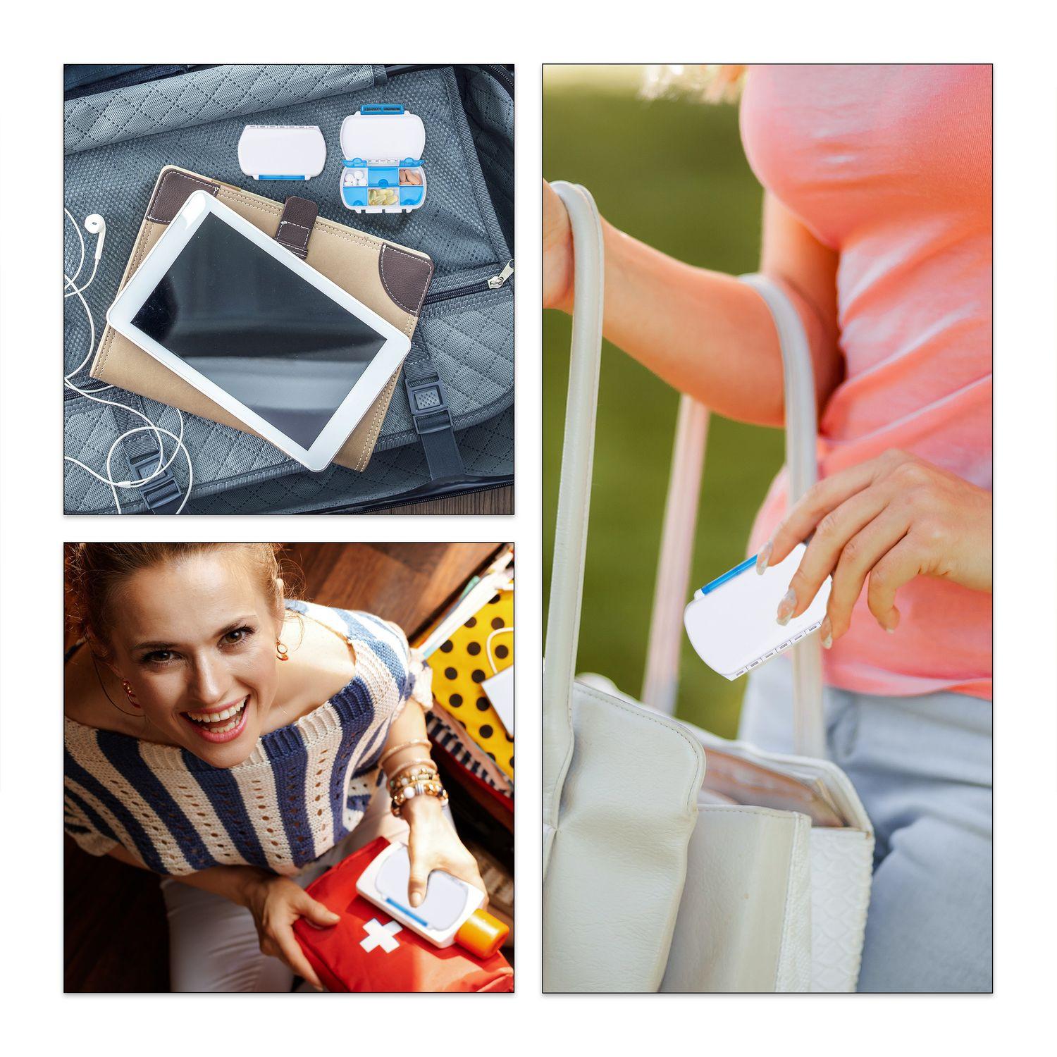 Northix Set di 3 scatole portapillole tascabili  