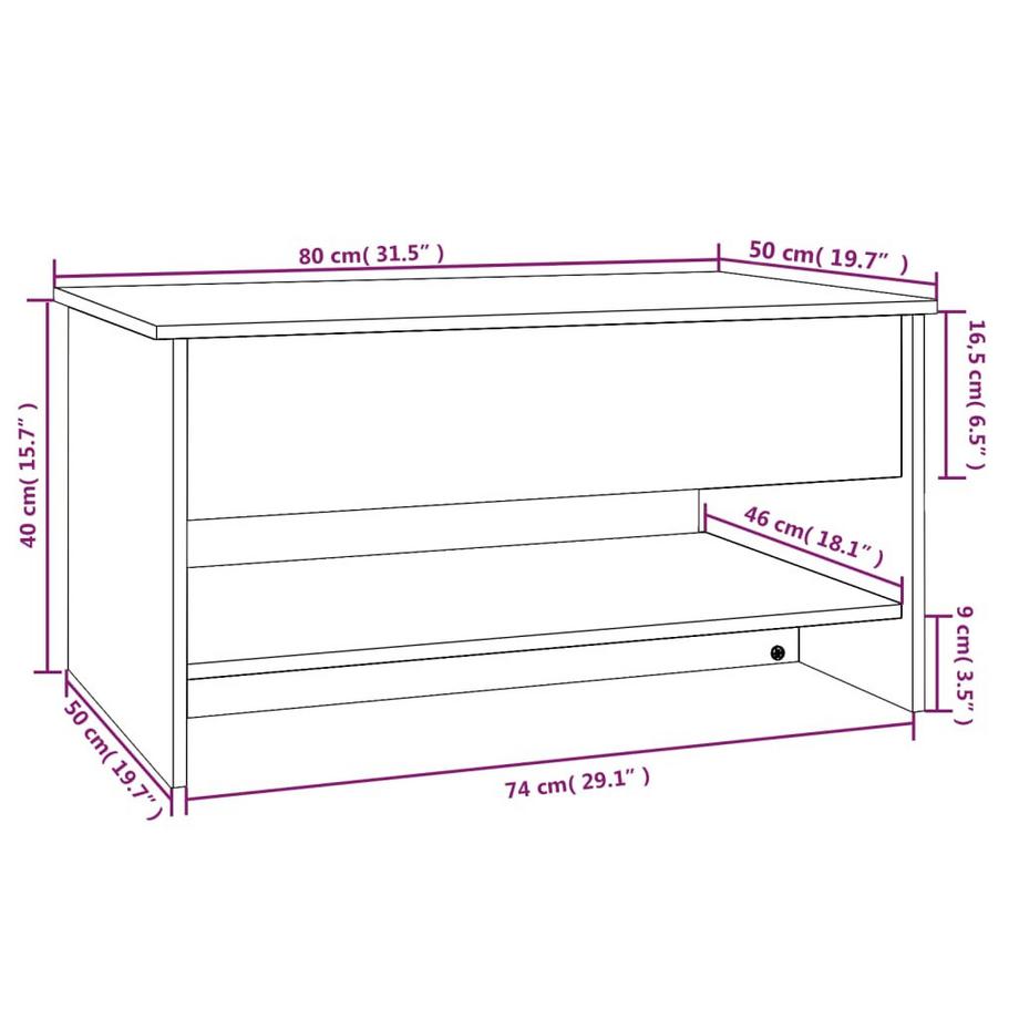 VidaXL Couchtisch holzwerkstoff  