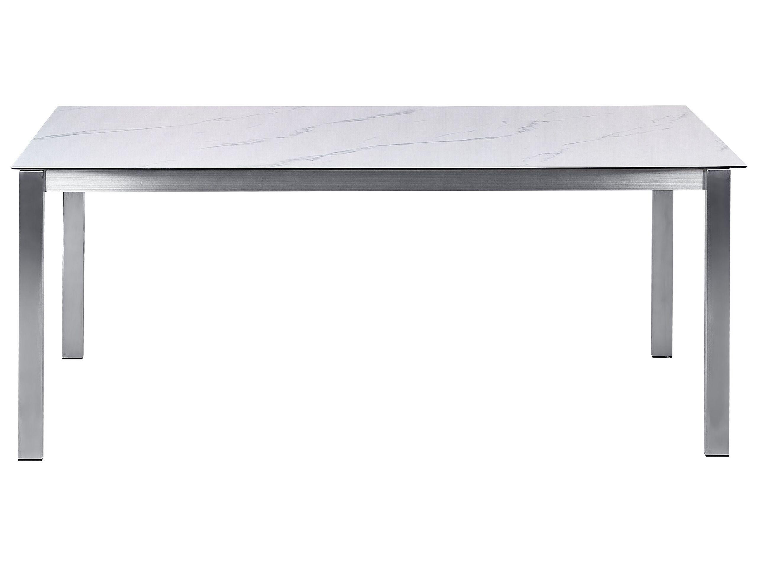 Beliani Set da pranzo per giardino con sedie en Vetro temperato Industriale COSOLETO/GROSSETO  