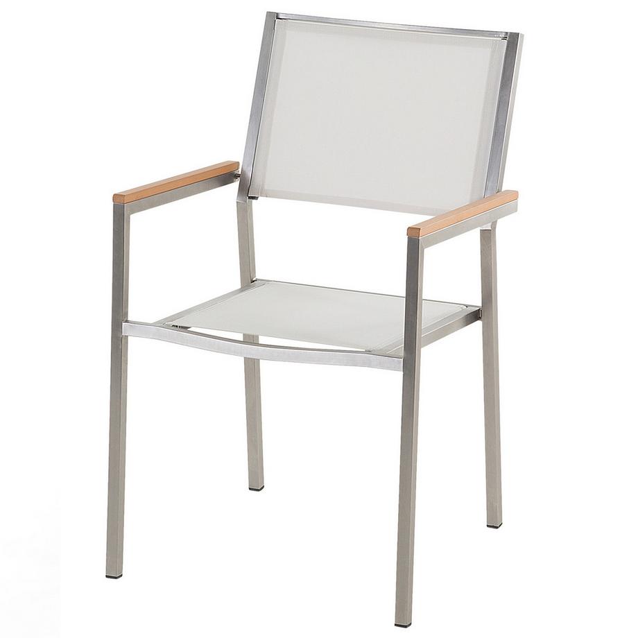 Beliani Gartentisch mit Stühlen aus Sicherheitsglas Industriell COSOLETO/GROSSETO  