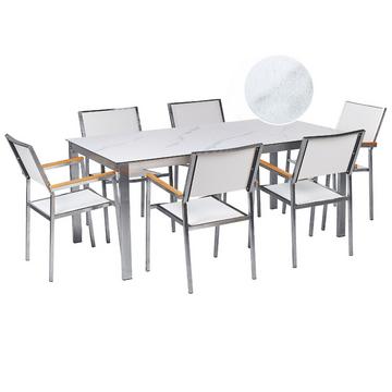 Set da pranzo per giardino con sedie en Vetro temperato Industriale COSOLETO/GROSSETO