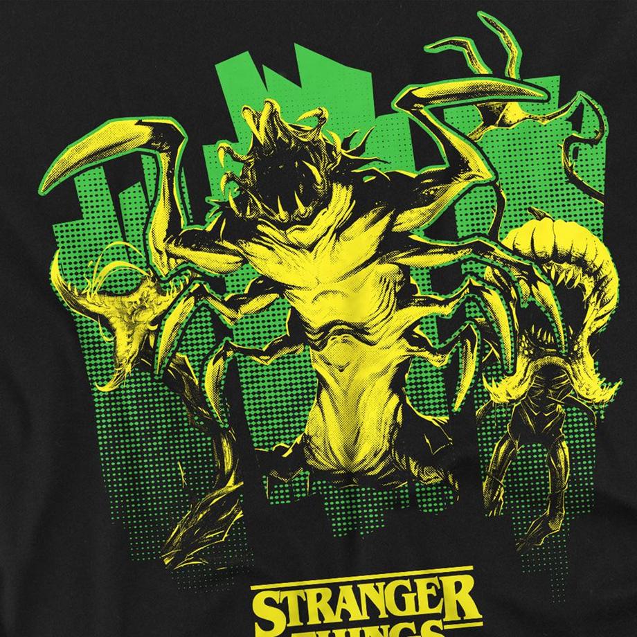Stranger Things T-Shirt Manches Longues avec Imprimé Graphique  