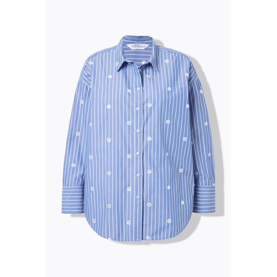 Studio Untold Oversize Gestreifte Pailletten Hemdbluse  